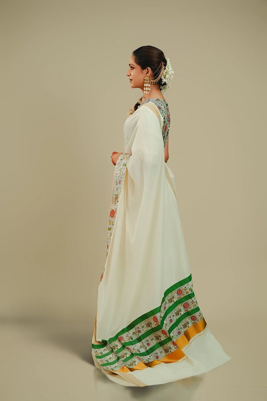 Onam Sketchbook Saree (Limited Edition - 99 pieces)