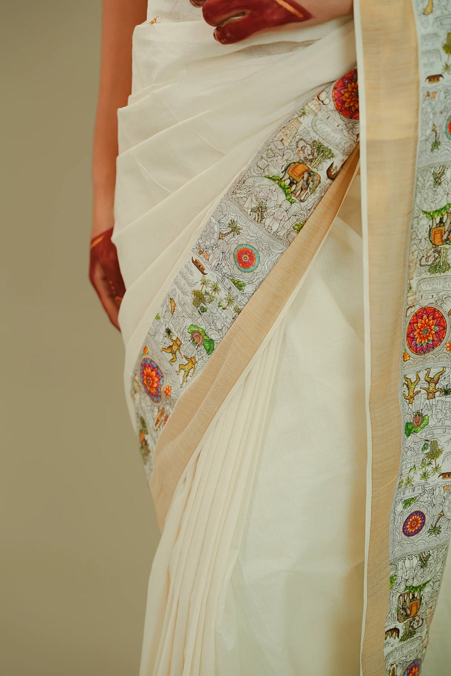 Onam Sketchbook Saree (Limited Edition - 99 pieces)