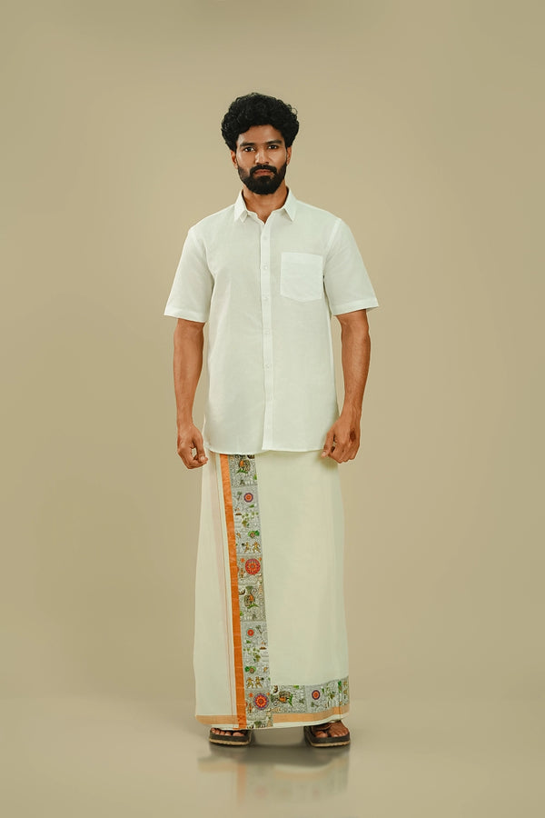 Onam Sketchbook Mundu (Limited Edition - 99 pieces)